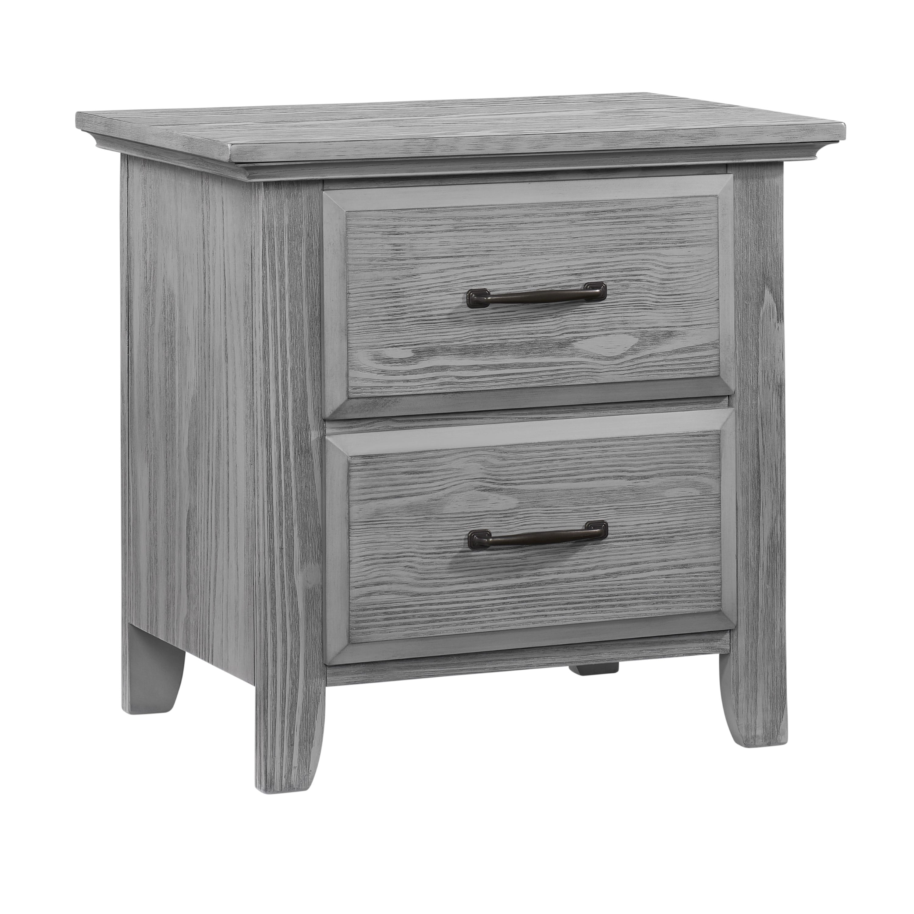 Oxford Baby Willowbrook 2-Drawer Nightstand, Graphite Gray