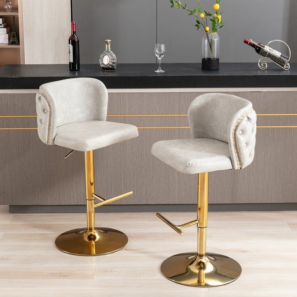 Swivel Barstools Adjusatble Height for Home Pub 2pcs