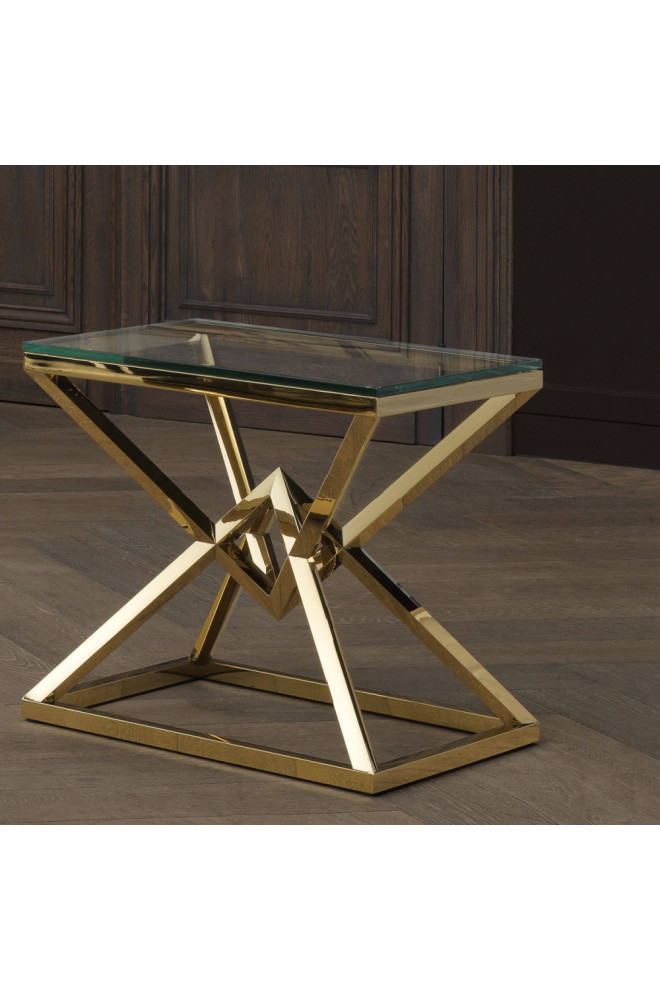 Gold Side Table  Eichholtz Connor   Contemporary   Side Tables And End Tables   by Oroa   Distinctive Furniture  Houzz