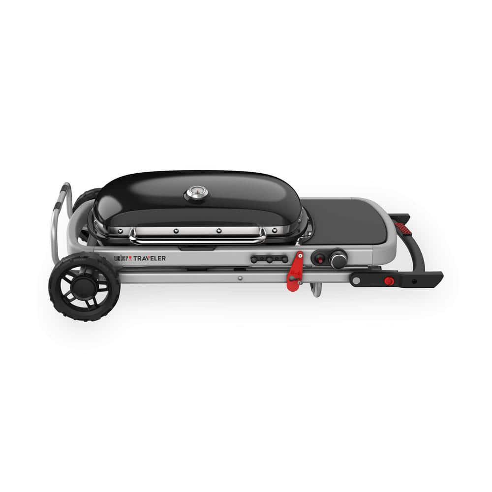 Weber Traveler Portable Propane Gas Grill in Black