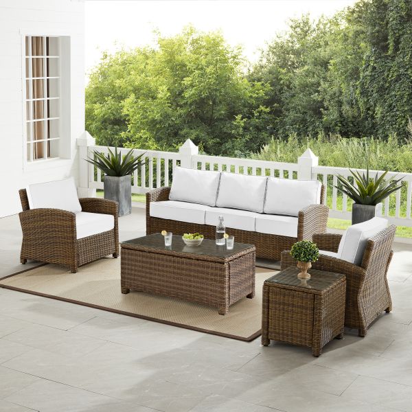 Bradenton 5Pc Outdoor Wicker Sofa Set - Sunbrella