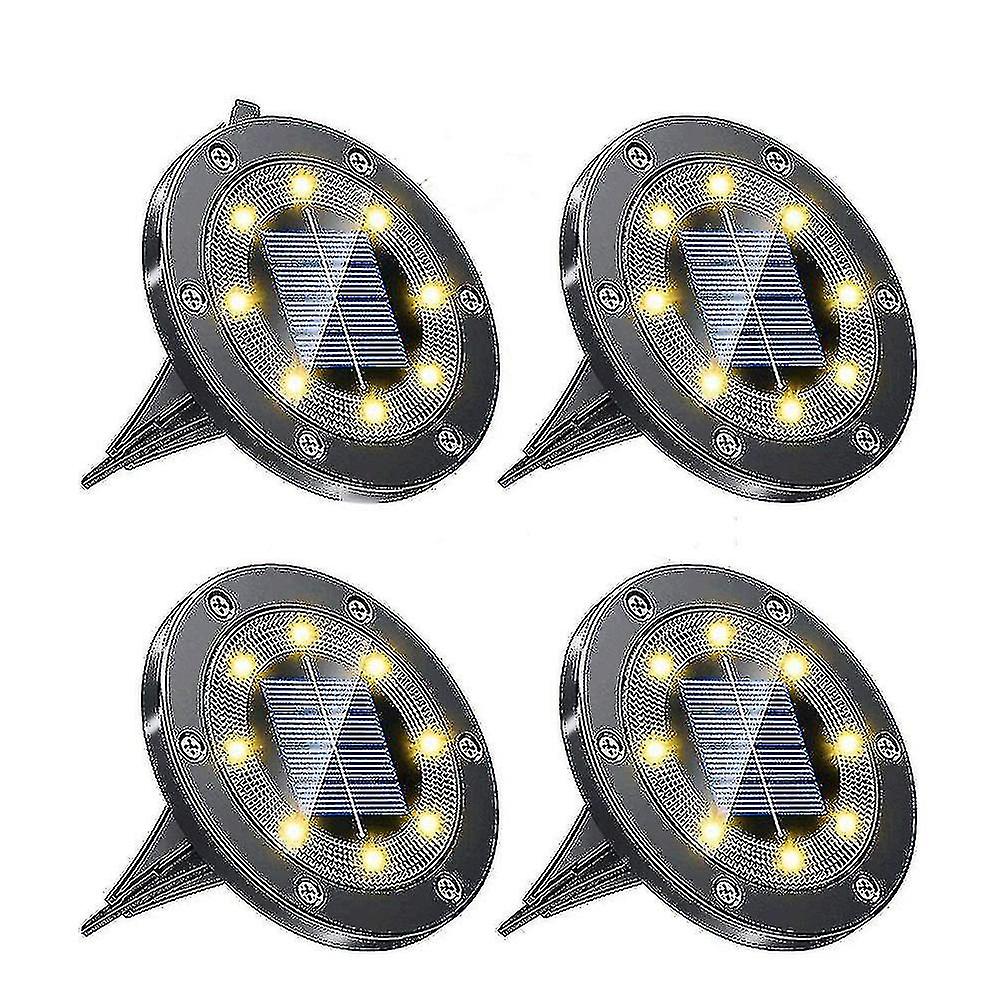 Outdoor Solar Light， Solar Recessed Spotlight 10pcs Waterproof Ip68 Outdoor Solar Lamp Garden Garden Light Fixture Ground Lighting For Decorative Lawn