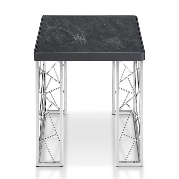 Furniture of America Gaynor Modern Marble 20-inch Side Table