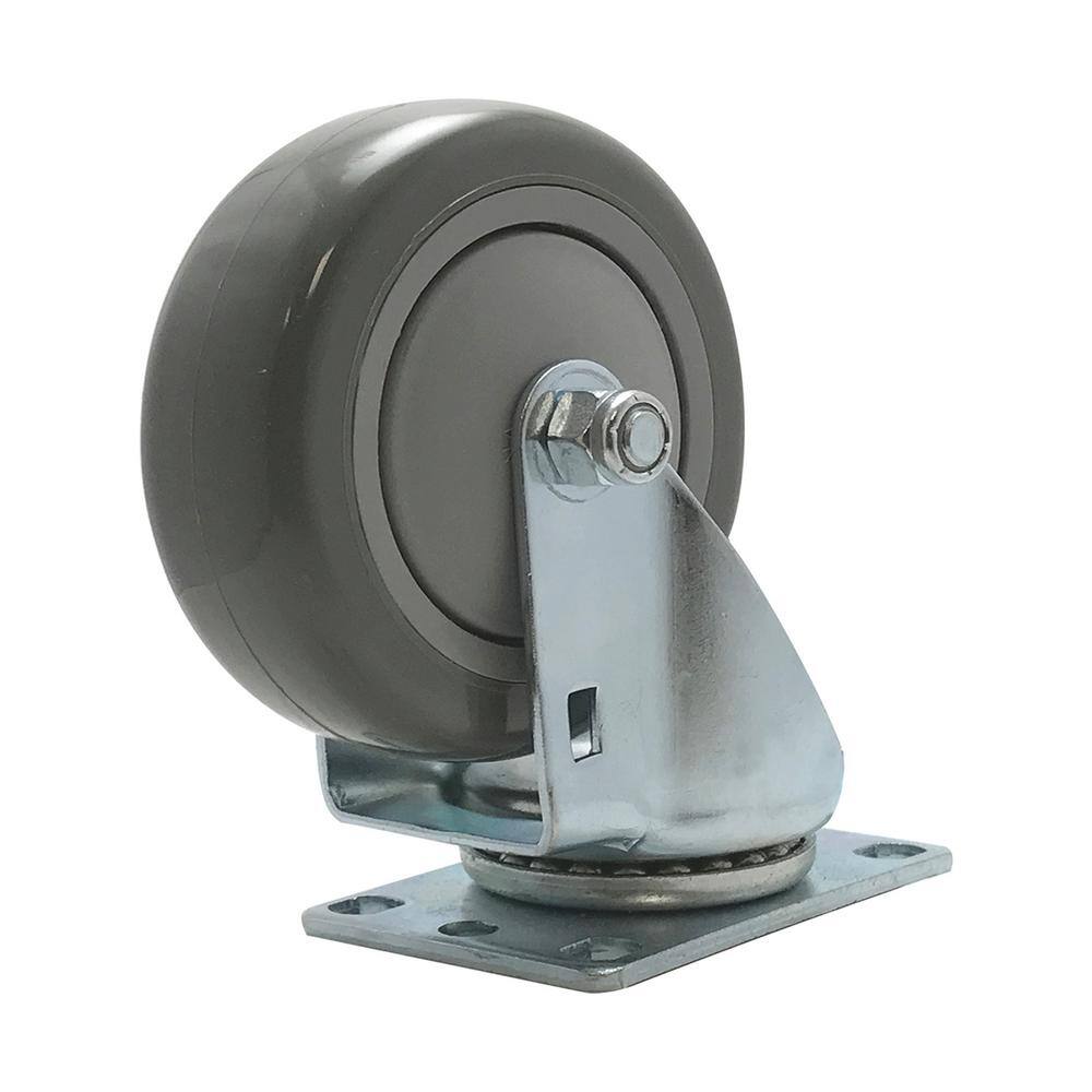 SNAP-LOC 4 in. Polyurethane Swivel Plate Caster with 375 lbs. Load Rating SLAC4SP