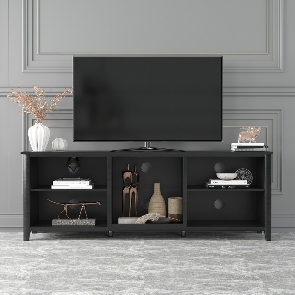 Modern Wood Entertainment Center Large Class TV Stand Cabinet  TV Console Storage Media Console/ Entryway Tables/ TV Table