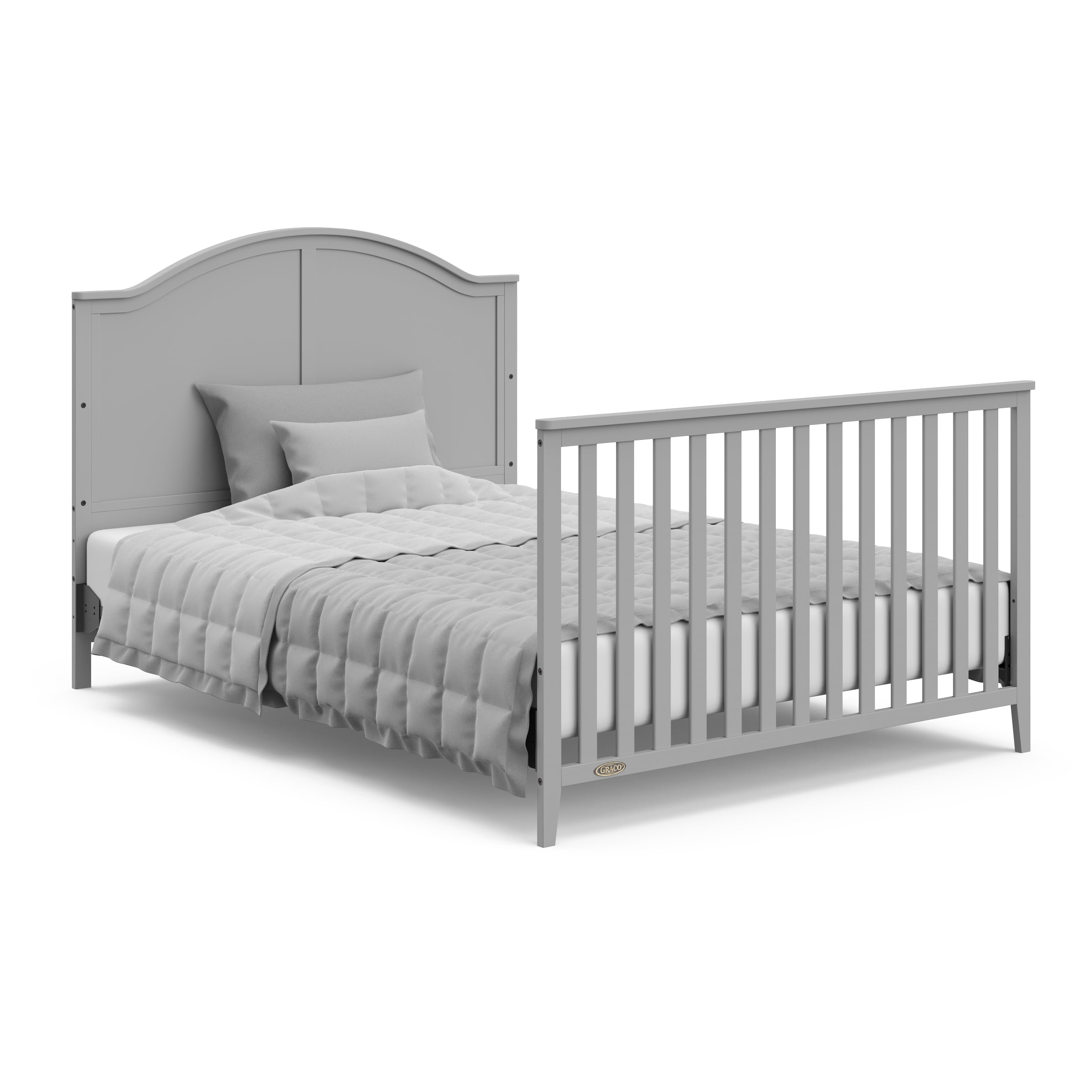 Graco Wilfred 5-in-1 Convertible Baby Crib, Pebble Gray