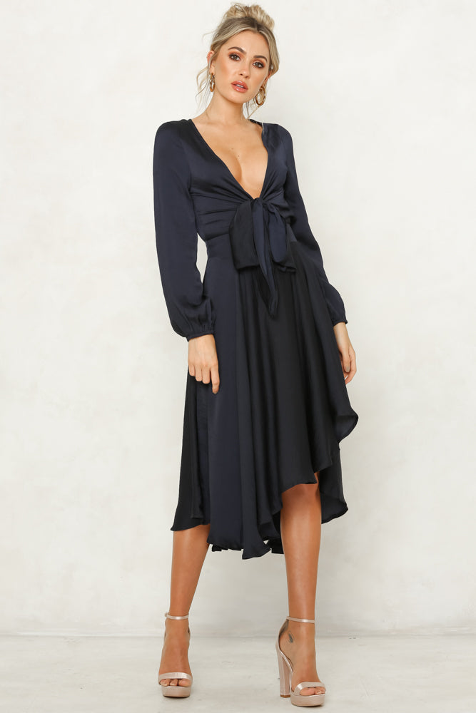 Nothing Without You Midi Dress Navy