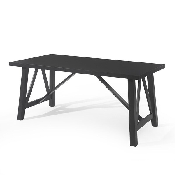 Wiers Wood Dining Table， Black - black/matteblack?