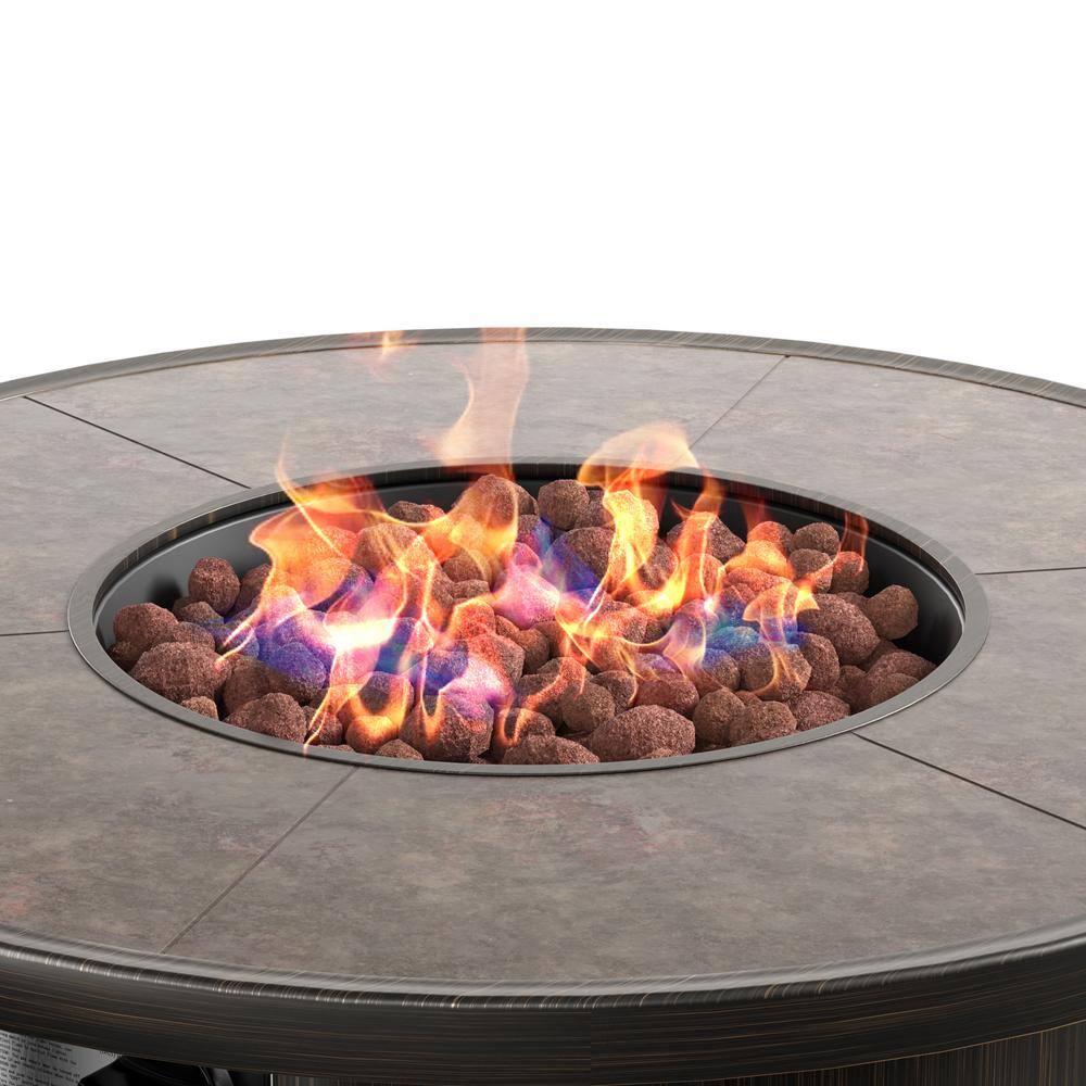 WESTIN OUTDOOR HeatPro 32 in. Round Propane Gas Fire Pit Table 30000 BTU OH3003