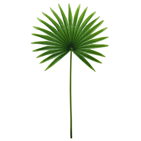 Set of 3 Artificial Fan Palm Leaf Stem Tropical Plant Greenery Foliage 32in