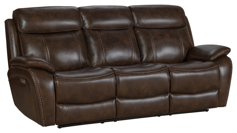 Barcalounger Sandover Power Reclining Sofa  Tri Tone Chocolate   Contemporary   Sofas   by Kolibri Decor  Houzz