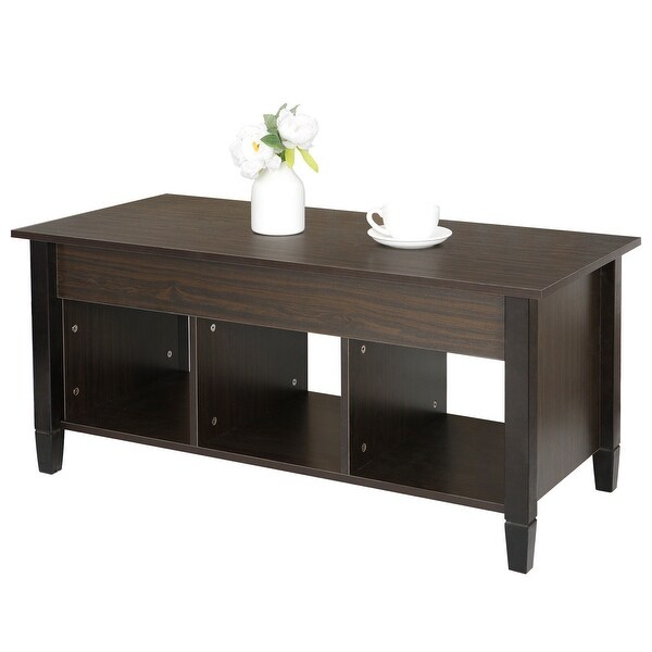 Retro Lift Top Coffee Table with Hidden Storage