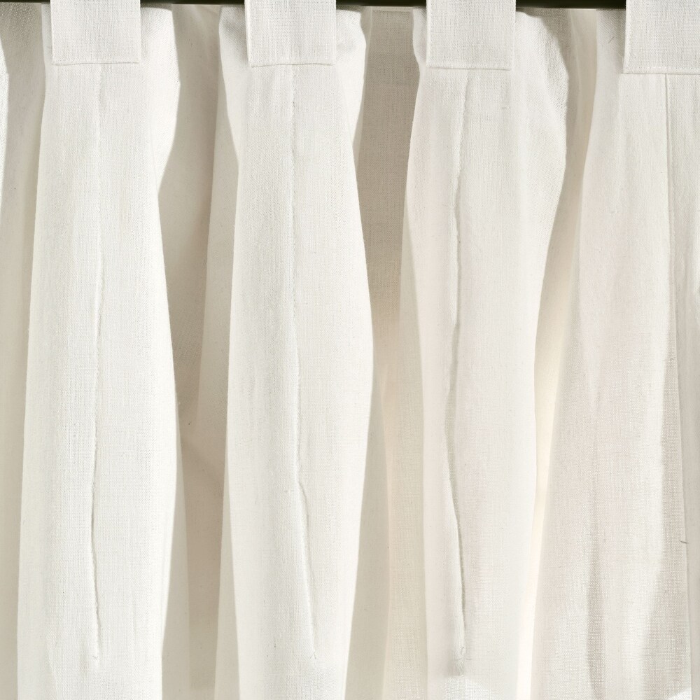 Lush Decor Ruched Waterfall Linen Window Curtain Single Panel   84\