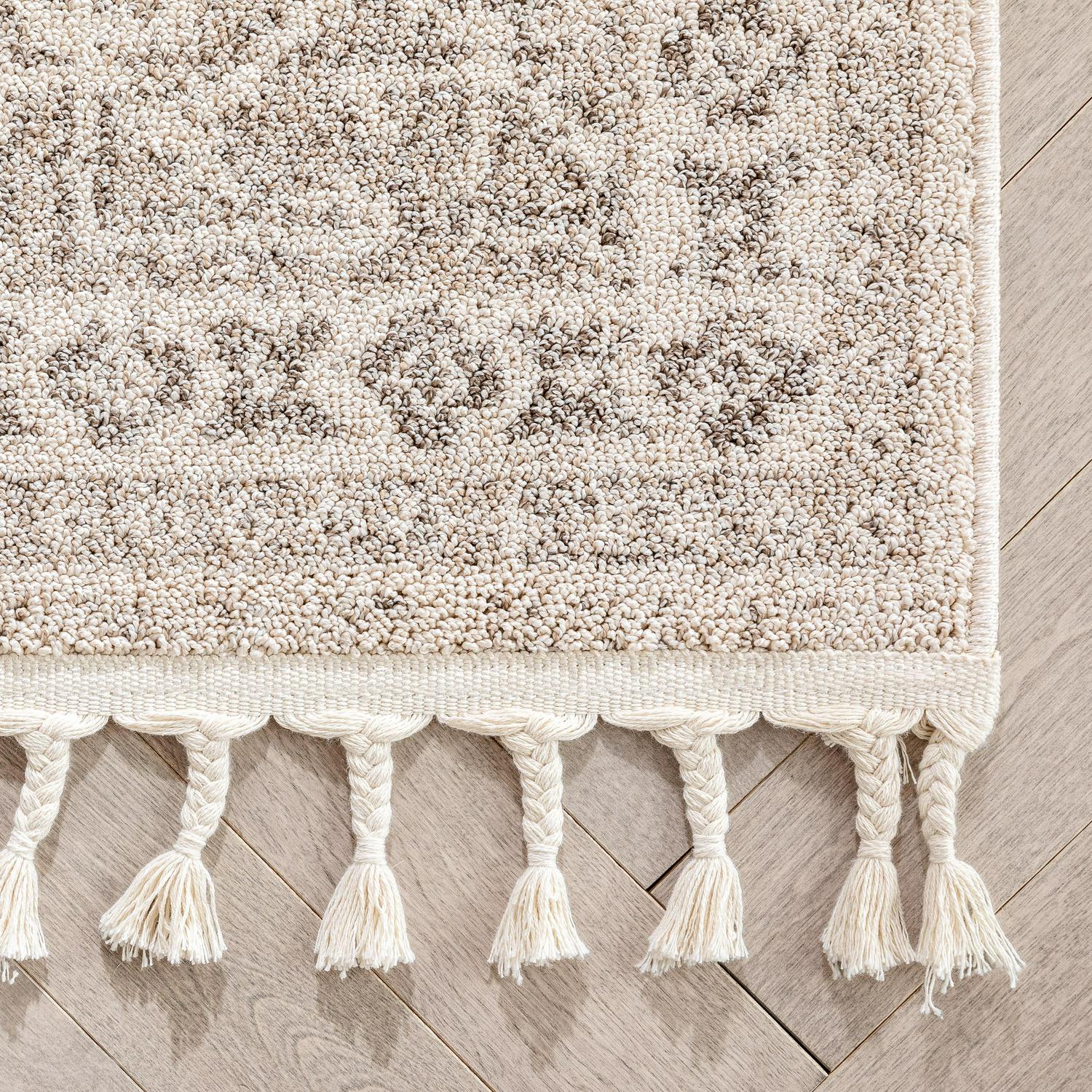 Well Woven LoopDeLoop Carina Tribal Medallion Beige 3821711  x 5821710  Area Rug  Crowdfused