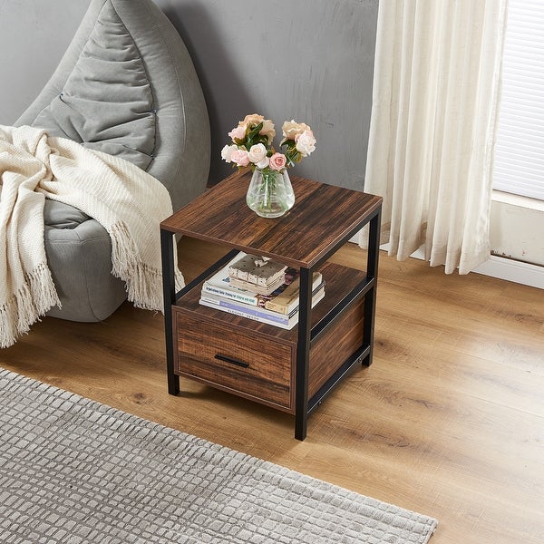 22'' Tall Frame End Table with Drawer