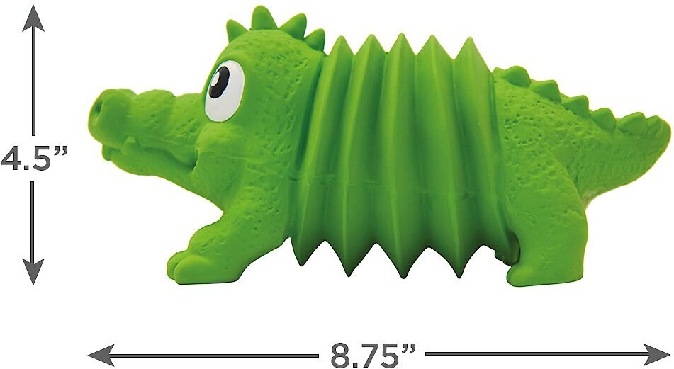 Outward Hound Accordionz Gator Stuffing-Free Squeaky Dog Toy