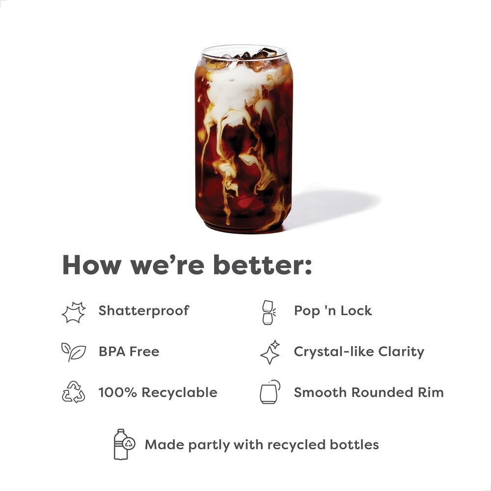 TOSSWARE POP 12oz Can Set of 252  Recyclable  Unbreakable   Crystal Clear Plastic Soda Glass   252