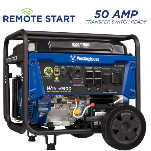 Westinghouse WGen9500DF  9500W Dual Fuel  Electric Start Portable Generator