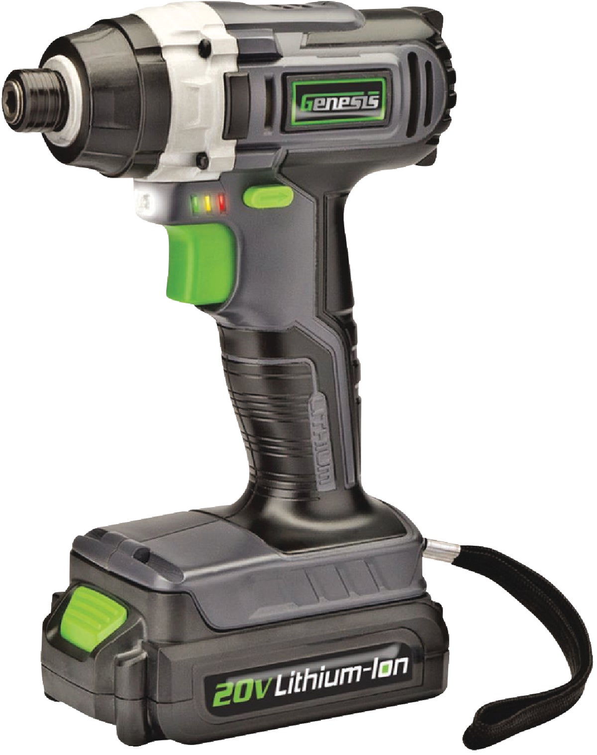 Genesis 20V Lithium-Ion Cordless Impact Driver Kit 1 4 In. Hex