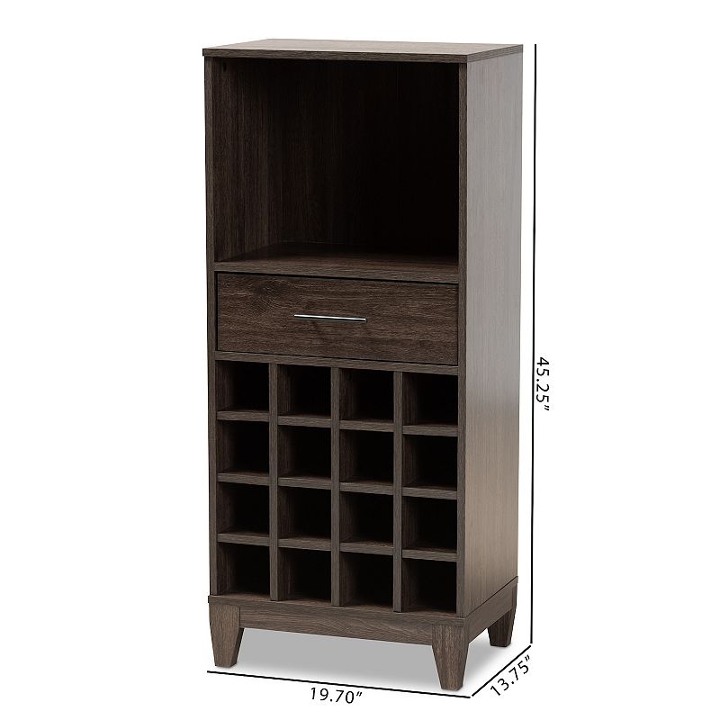 Baxton Studio Trenton Bar Wine Cabinet