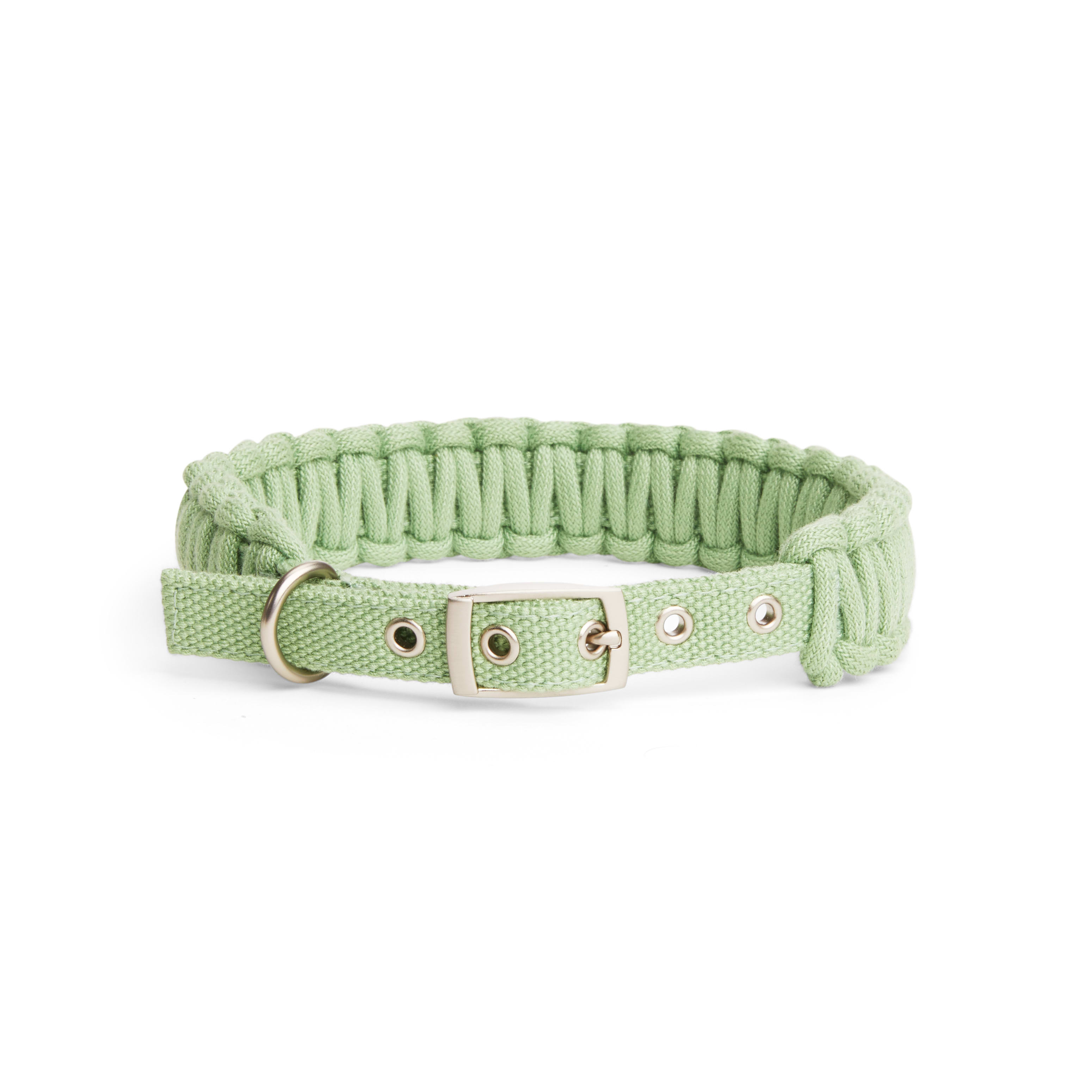 YOULY Green Macrame Dog Collar， Small