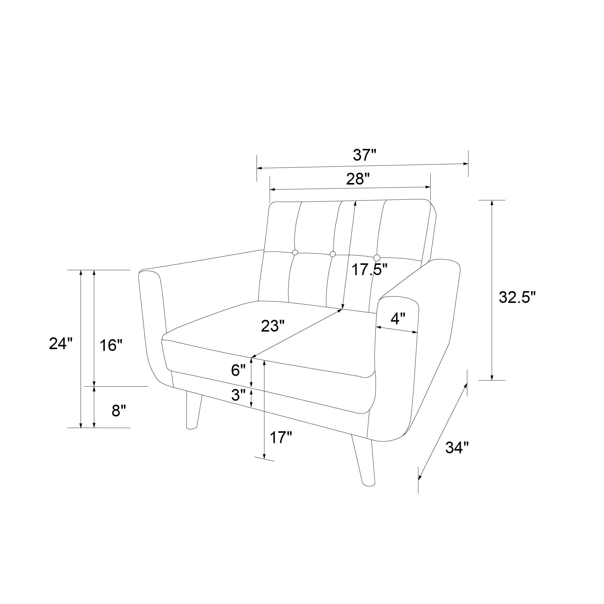 Better Homes & Gardens Nola Modern Chair with Arms, Camel Faux Leather