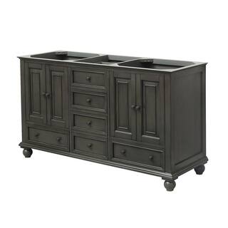 Avanity Thompson 60 in. W x 21 in. D x 34 in. H Vanity Cabinet in Charcoal Glaze THOMPSON-V60-CL