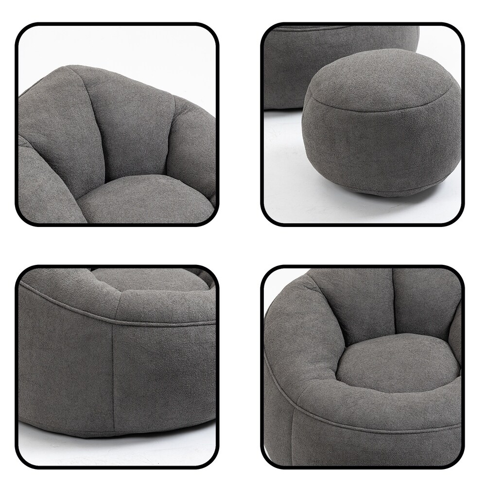 Bean Bag Sofa Chair With Footrest