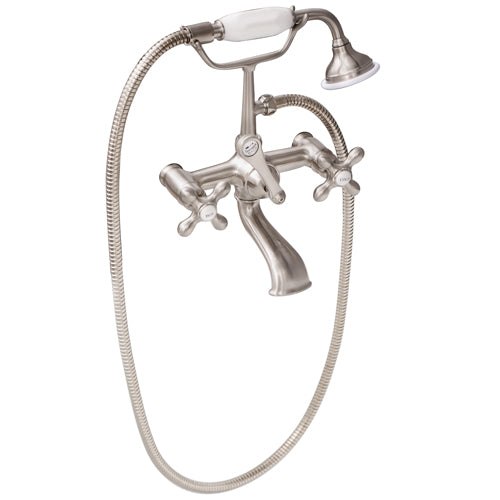 Clawfoot Tub Filler – Elephant Spout, Hand Held Shower, Swivel Mounts