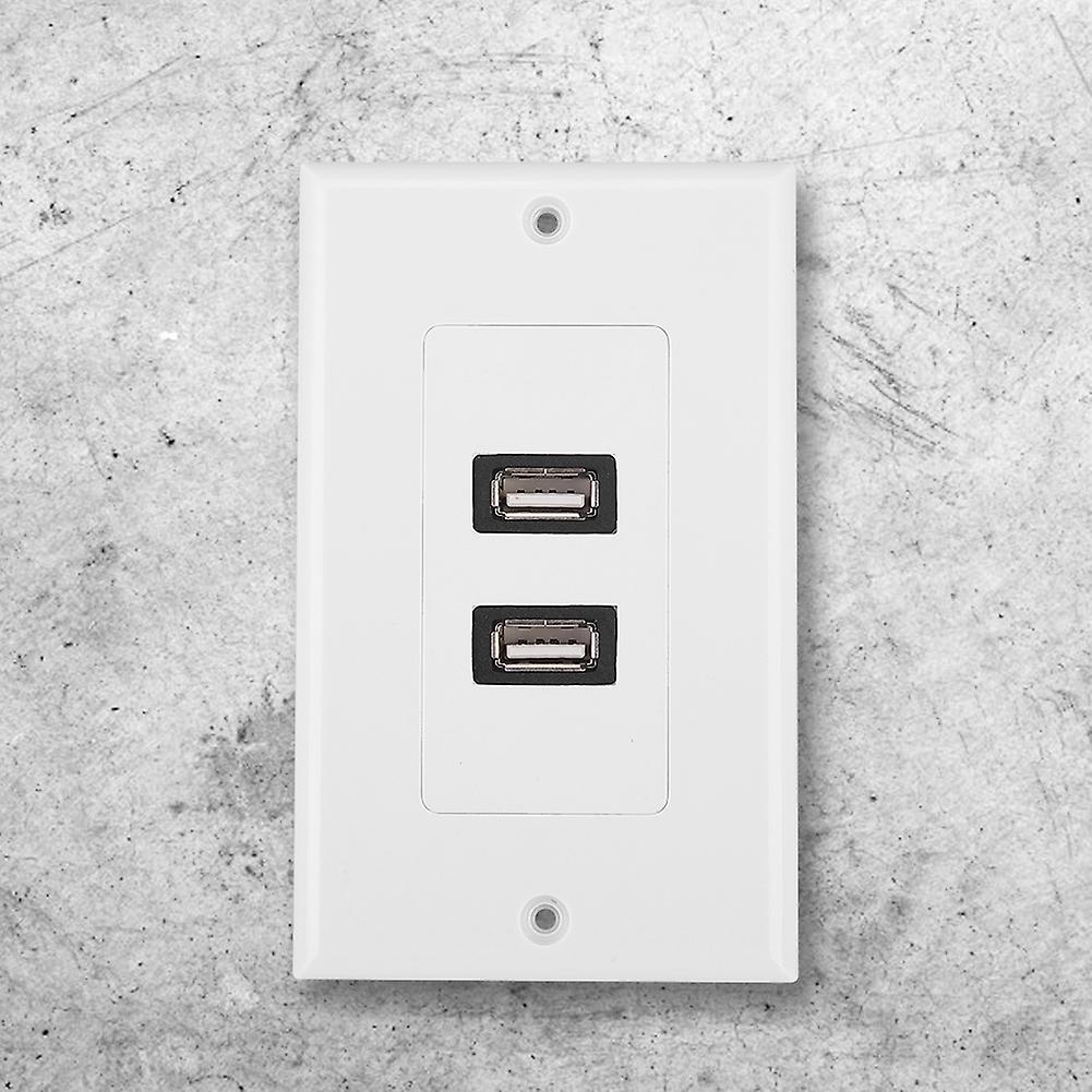 Dual Port Usb2.0 Wall Plate Panel For Home Office Building Hotel Decoration