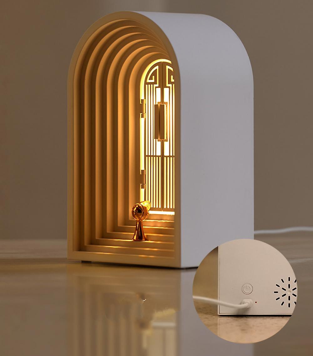 Night Light Bluetooth Speaker Bedside Lamp， Mp3 Player， Gifts For Men Women Teens Children Kids(white)