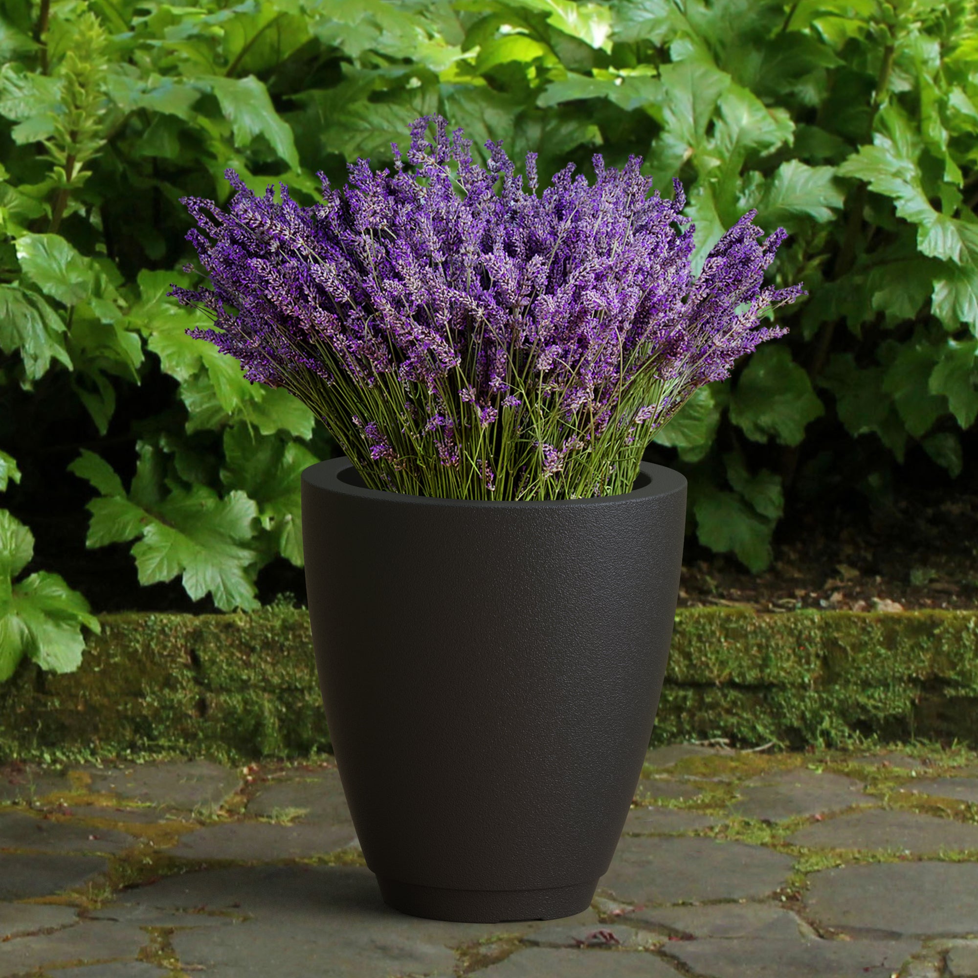 Caprio 18in Tall Planter - Black (5905-B)