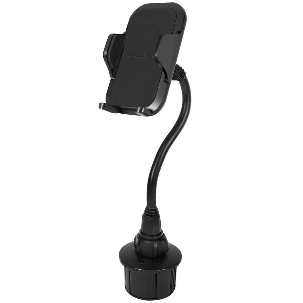 Macally Extra-Long 16 in. Tall Adjustable Automotive Cup Holder Mount for Smartphones and GPS MCUP2XL