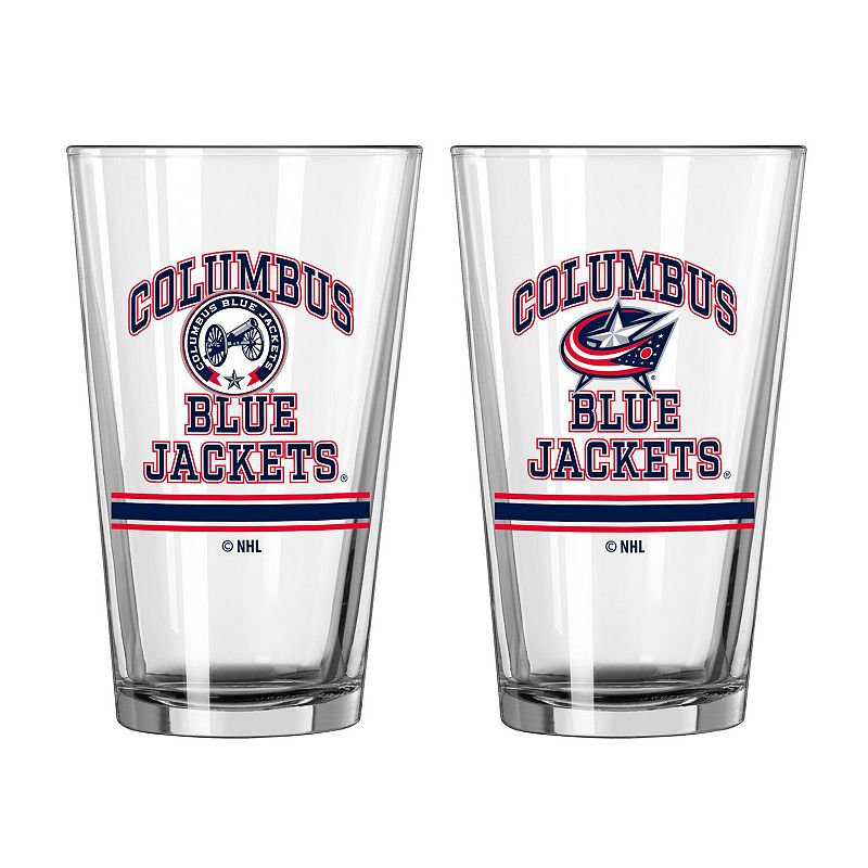 Columbus Blue Jackets 16oz. Pint Glass Two Pack