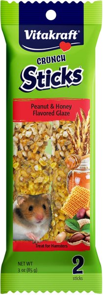 Vitakraft Crunch Sticks Peanut and Honey Chew Sticks Hamster Treats， 2 count