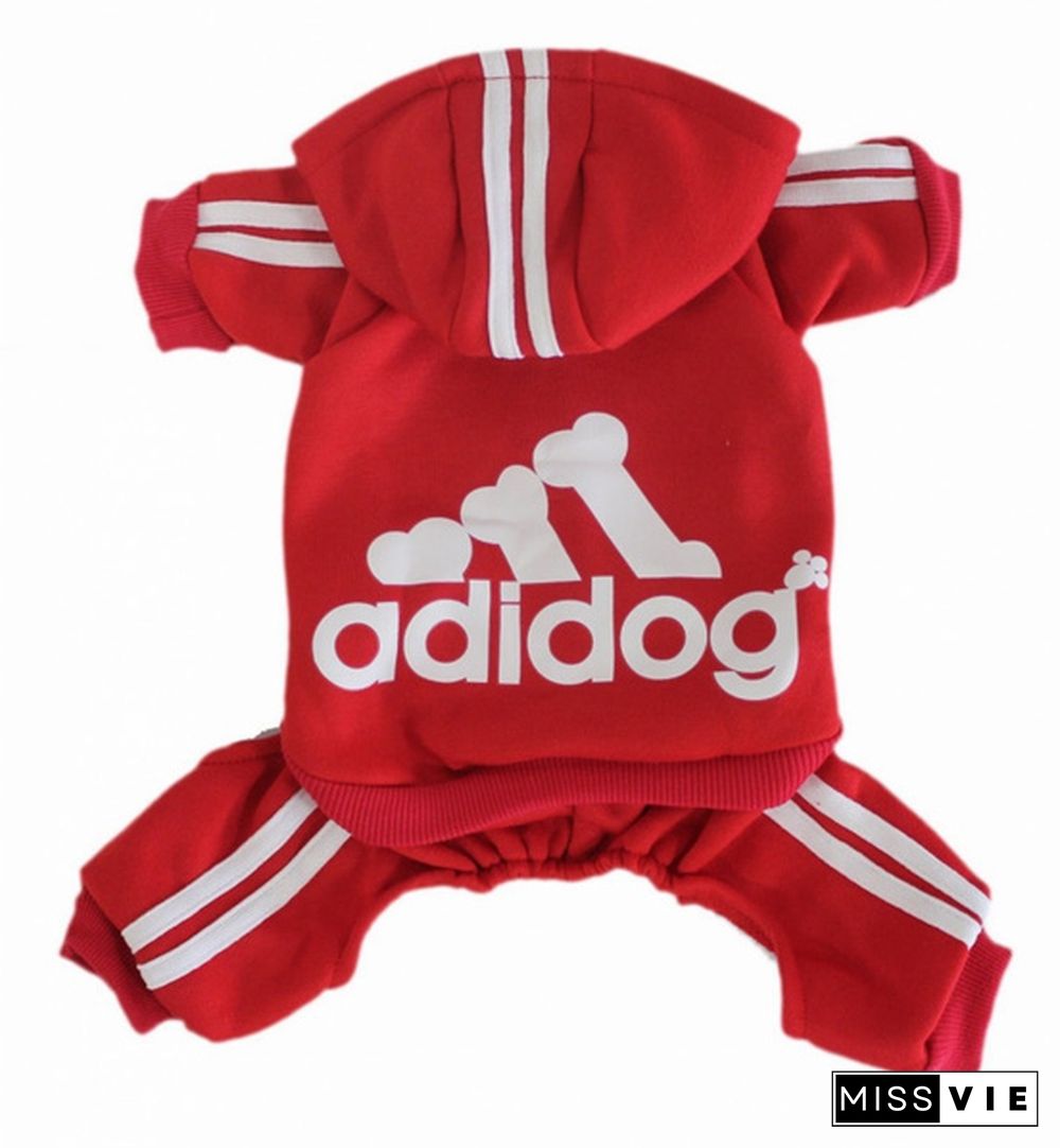 4-Leg Jumpsuit Casual Sweatshirt Winter Adidog Pet Small Dog Clothes Warm Hoodie