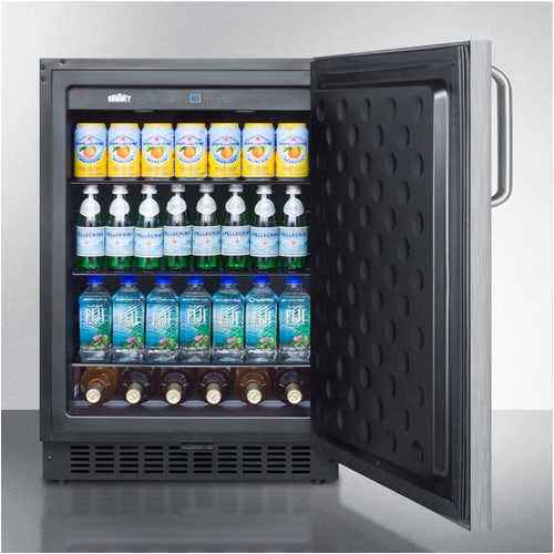 Summit Appliance SPR627OSSSTB Outdoor， Built-In All-Refrigerator With Lock