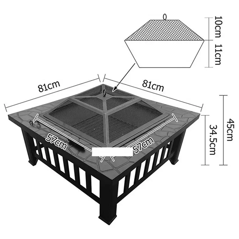 Polar Everest Foldable camping accessories Barbecue Grill table iron Stainless Steel bbq Grills stove for Cooking Picnics Beach