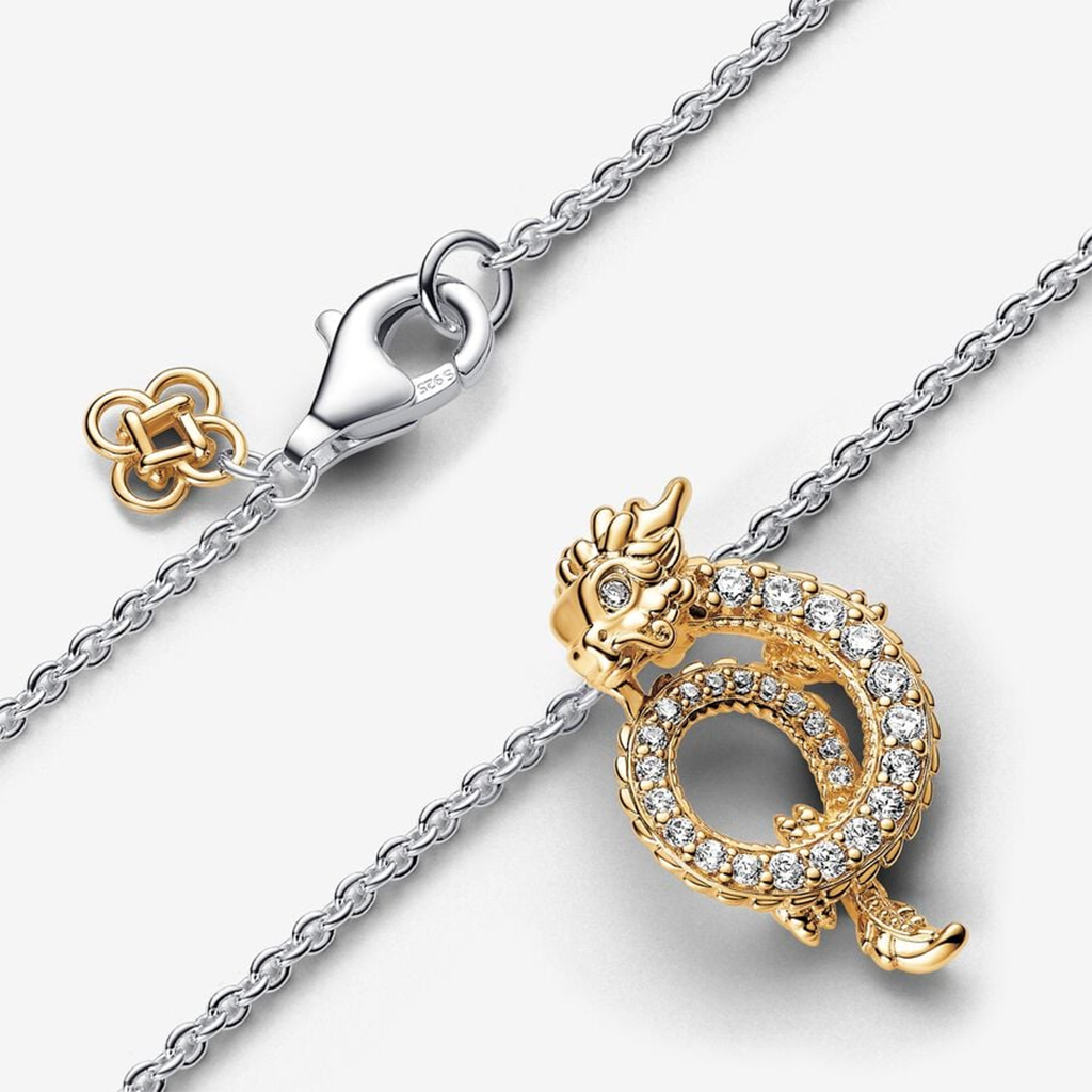 PANDORA  Two-tone Chinese Year of the Dragon Collier Necklace