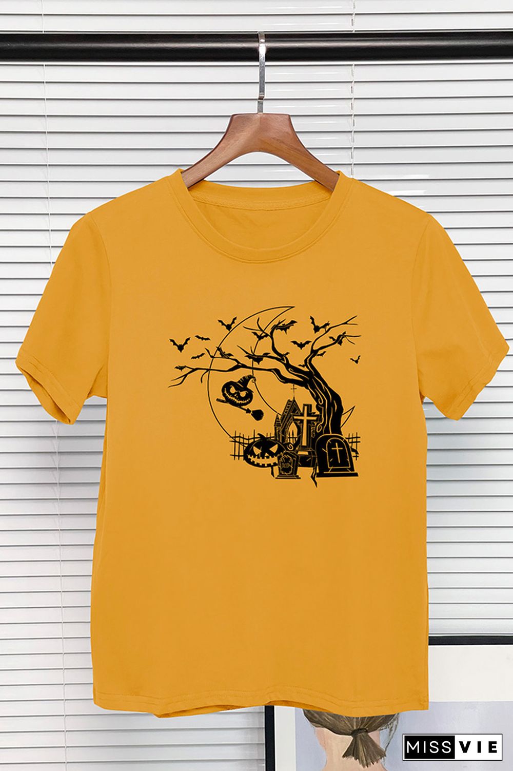 Halloween Pumpkin Tree Graphic Tee