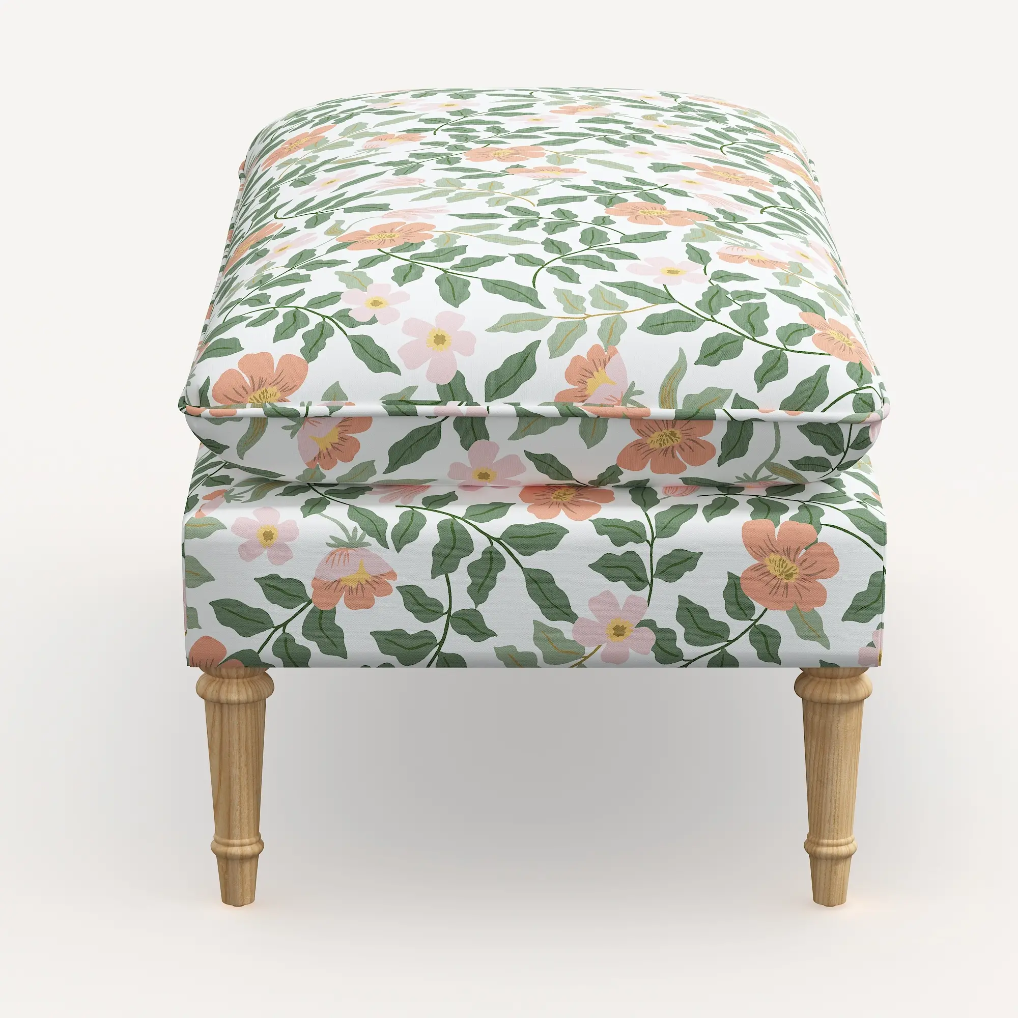 Rifle Paper Co. Flora Primrose Blush Pillowtop Bench