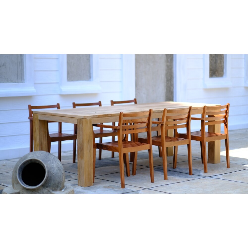 Posh Pollen Croatia Teak Dining Table  Seats 8 10   N/A