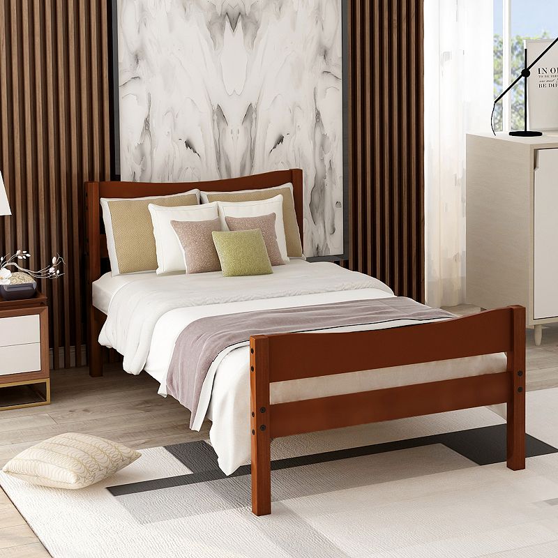 Merax Twin Size Wood Platform Bed