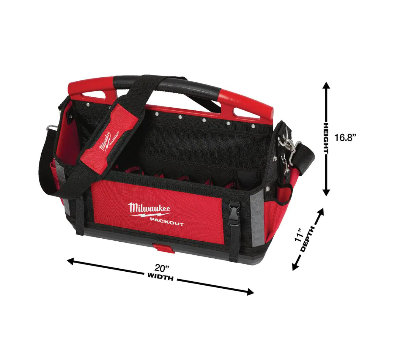 Milwaukee 48-22-8320-48-22-6625 20 in. PACKOUT Tote with 25 ft Compact Tape Measure