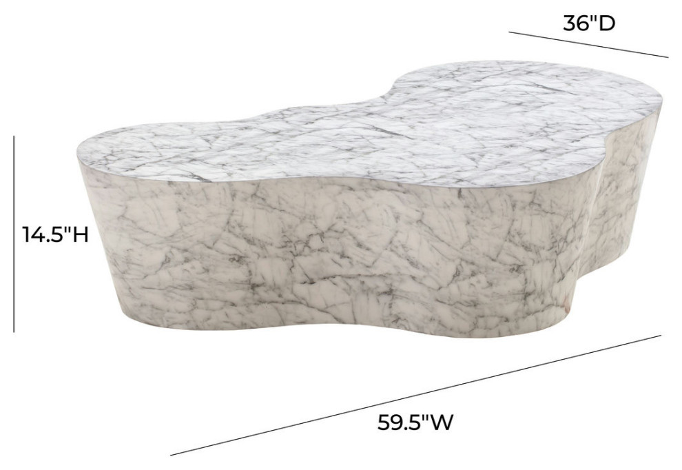 TOV Furniture Slab Marble Coffee Table   Traditional   Coffee Tables   by Beyond Design  ampMore  Houzz