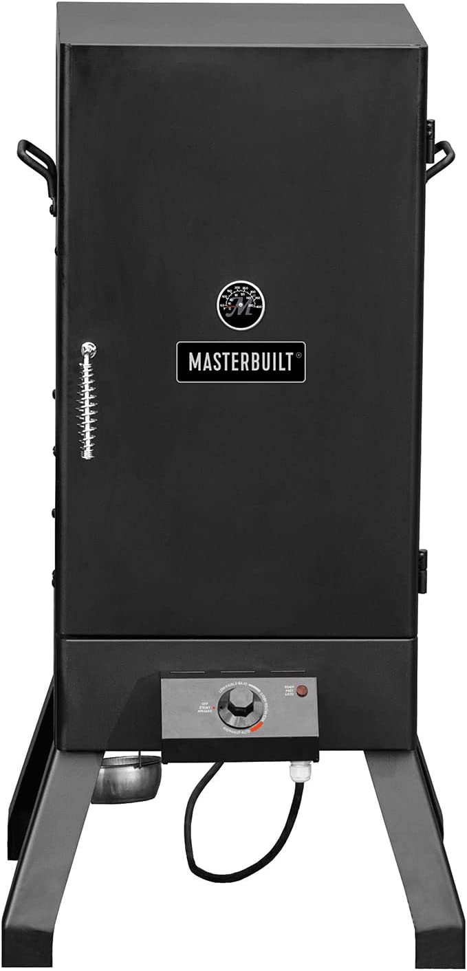 Masterbuilt MB20077618 Analog Electric Smoker with 2 Smoking Racks， 30 inch， Black