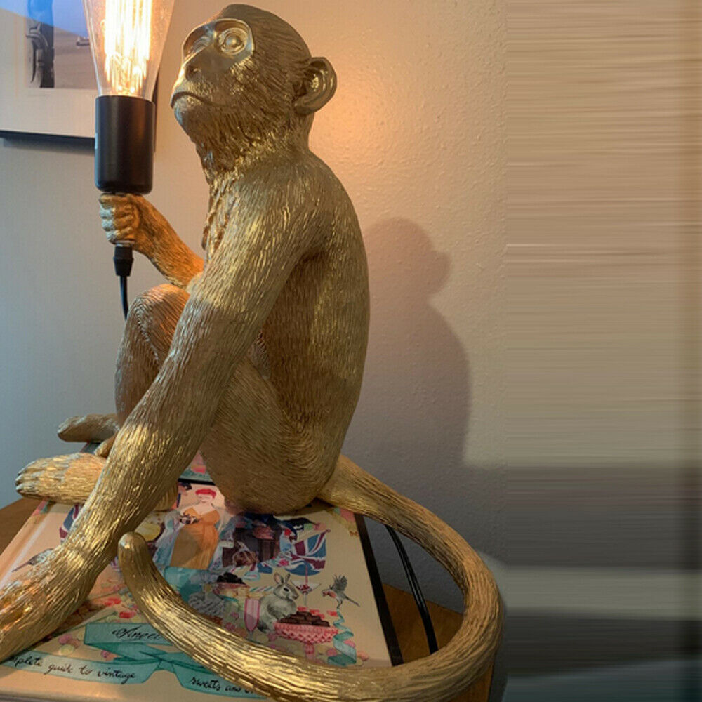 FETCOI Resin Monkey Desk Light Table Lamp   Bedside Fixture Light