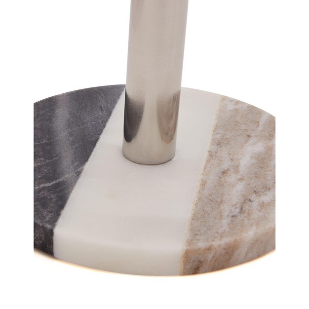 Lexi Home Marble Counter Paper Towel Holder Mount Grey