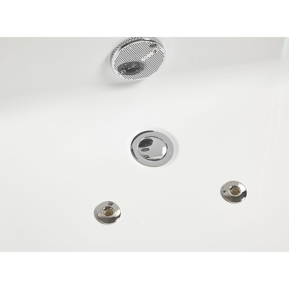 Eago AM196ETL 6 ft Clear Rectangular Acrylic Whirlpool Bathtub for Two