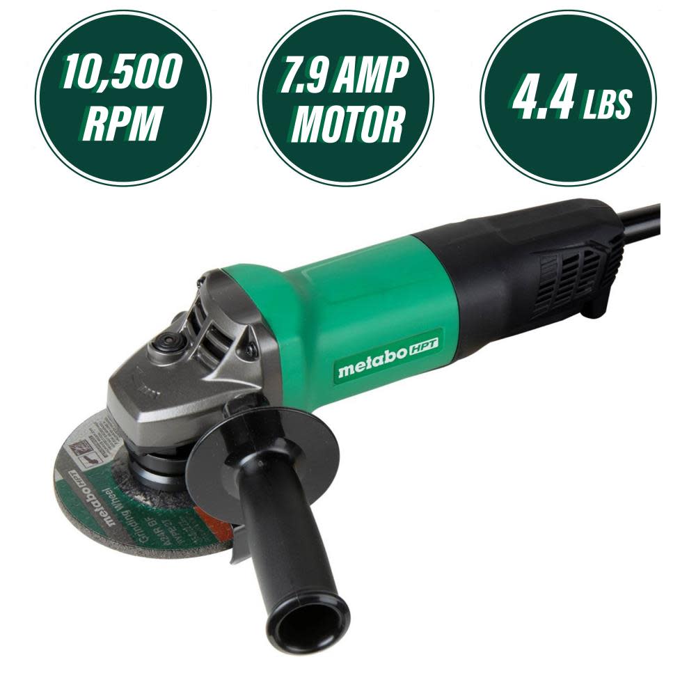 Metabo HPT Paddle Switch Grinder 4 1/2 7.9 Amp